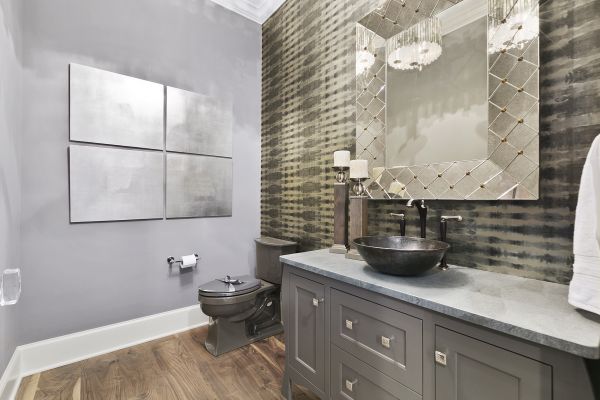 Bathroom Wallpaper Install